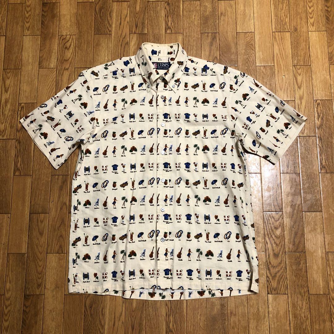 90〜00s CHAPS RALPH LAUREN M シアサッカー 総柄