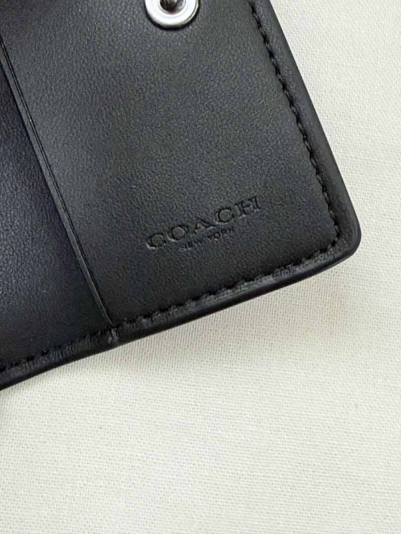 COACH メンズ ファイブリングキーケース シグネチャーキャンバス