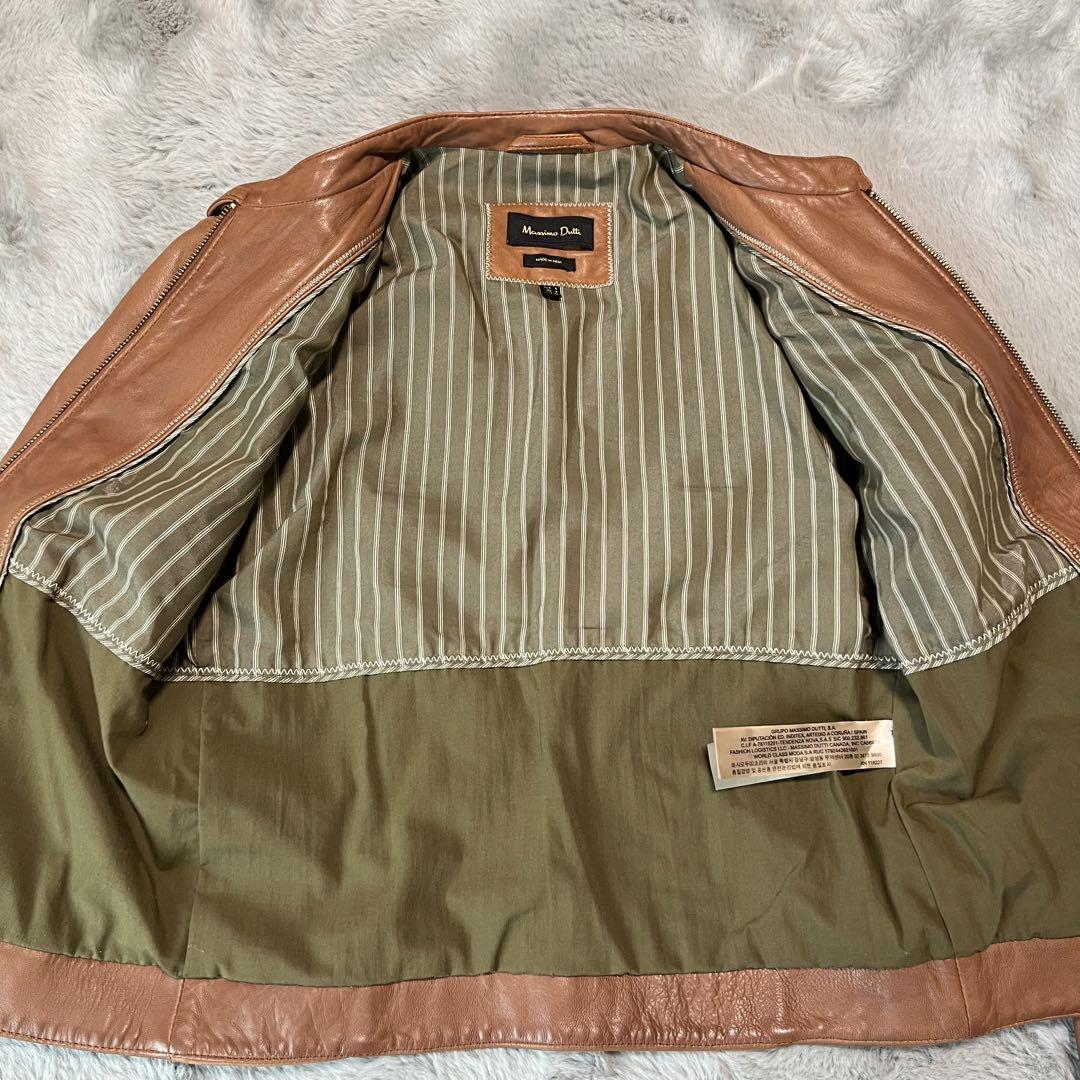 美品 最高級 マッシモデュッティ シングルライダース レザー 羊