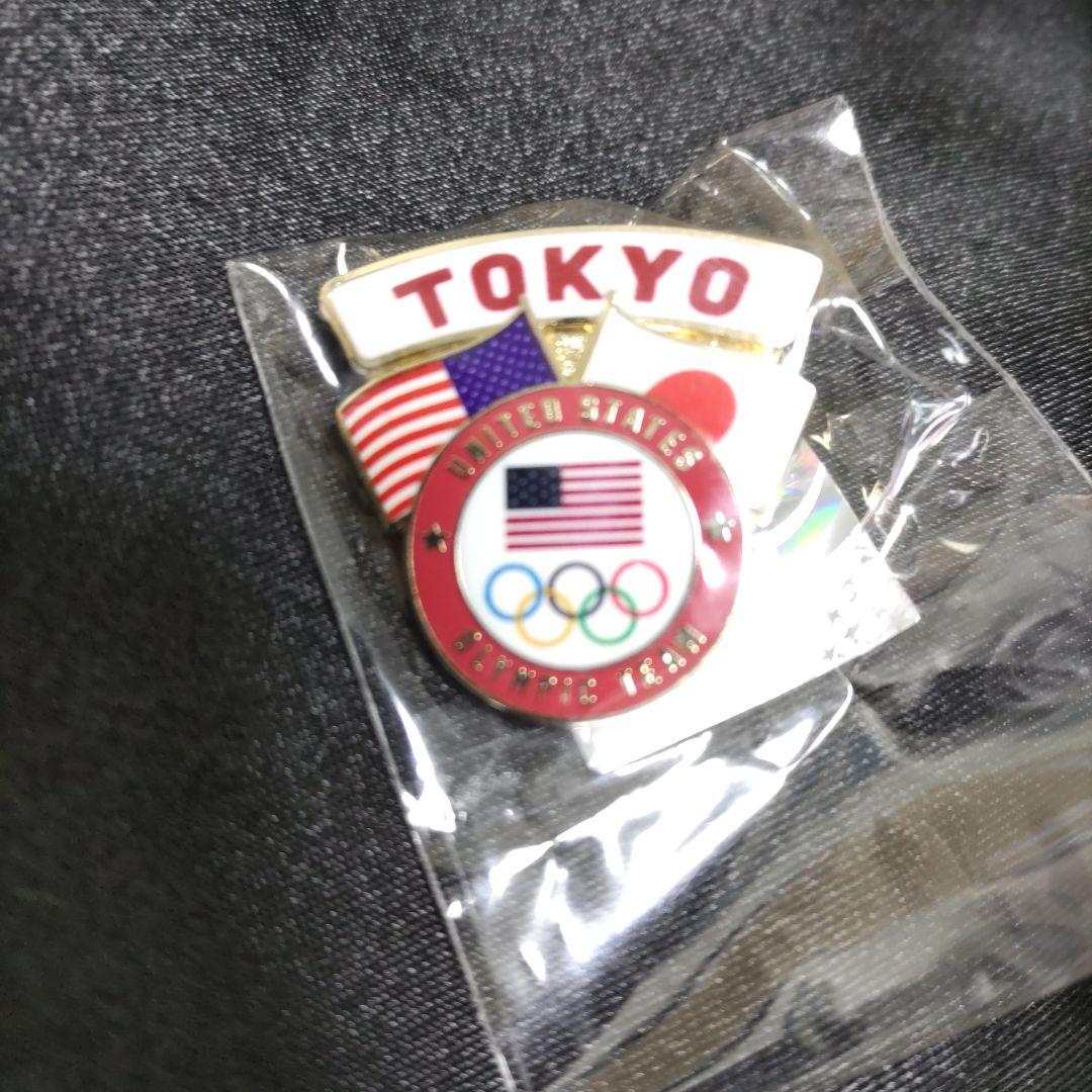 【非売品】アメリカ選手団ピンバッジ オリンピックTOKYO2020 東京2020オリンピック アメリカ代表 非売品ピンバッジ