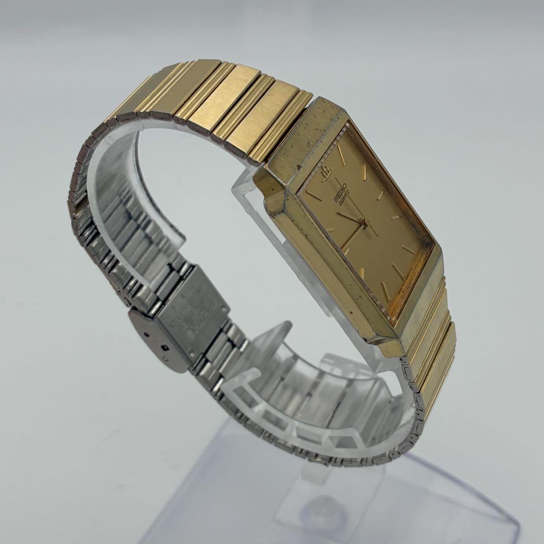 稼働 腕時計 SEIKO セイコー ゴールド スクエア 新品電池 メンズ