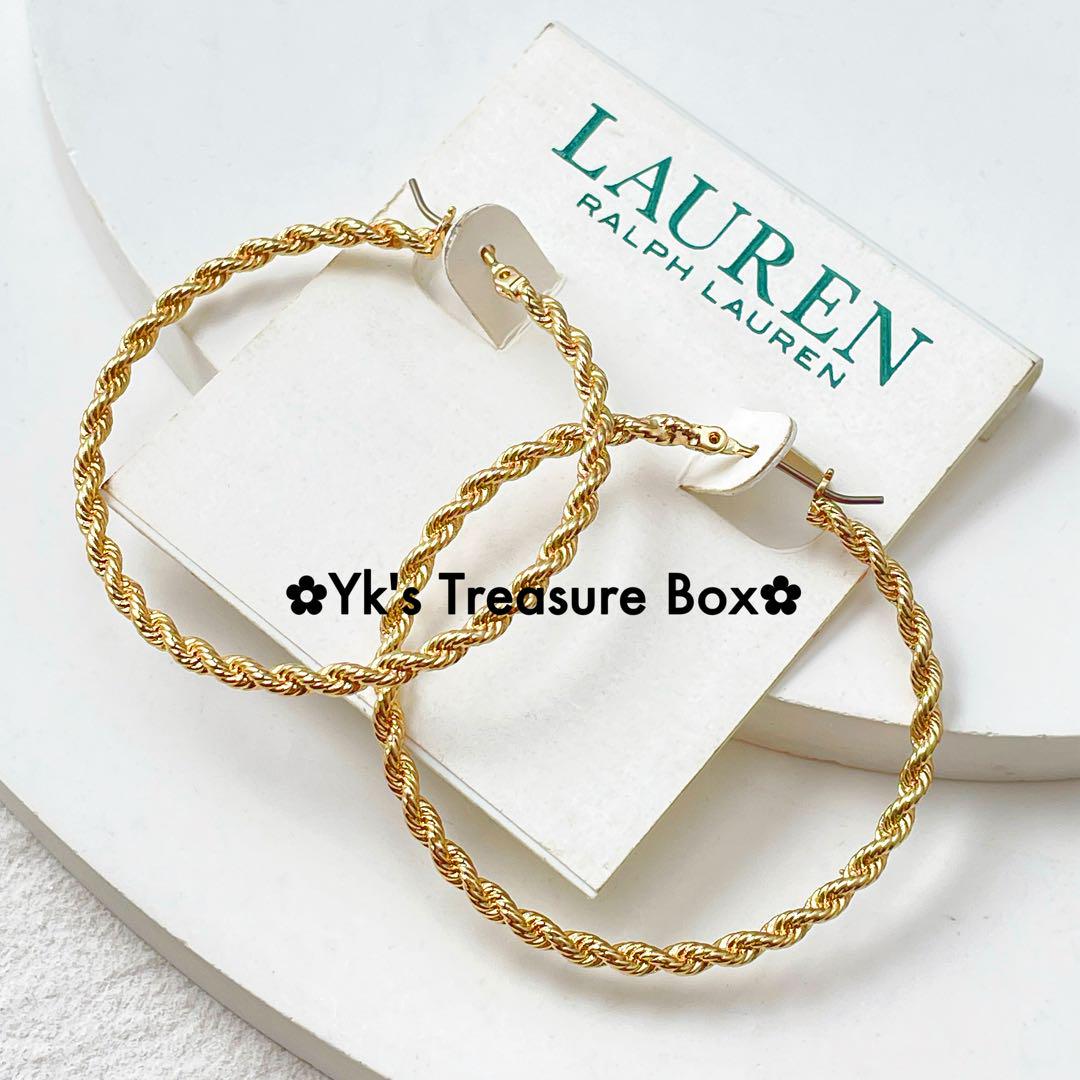 Ralph Lauren【最終特価セール】オープンフープピアス B702/RALPH LAUREN/3cm/ホワイト ゴールド フープピアス - メルカリ