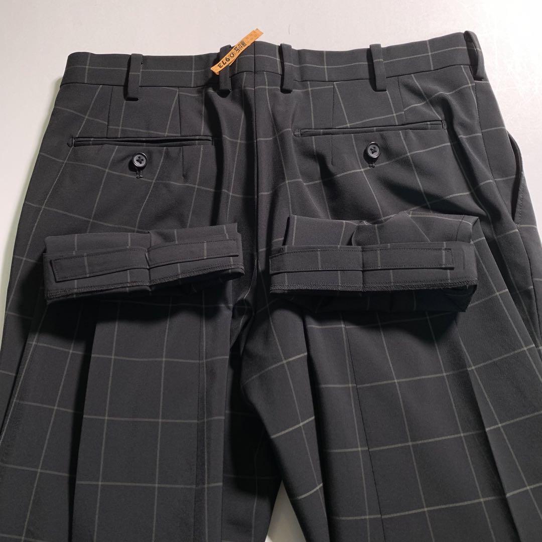 COMME CA MEN Lサイズ チェック柄 セットアップスーツ ストレッチ