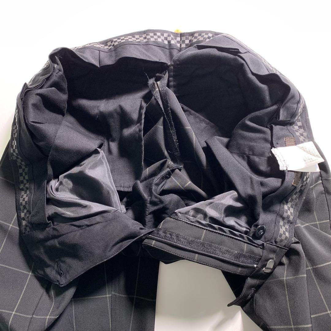 COMME CA MEN Lサイズ チェック柄 セットアップスーツ ストレッチ