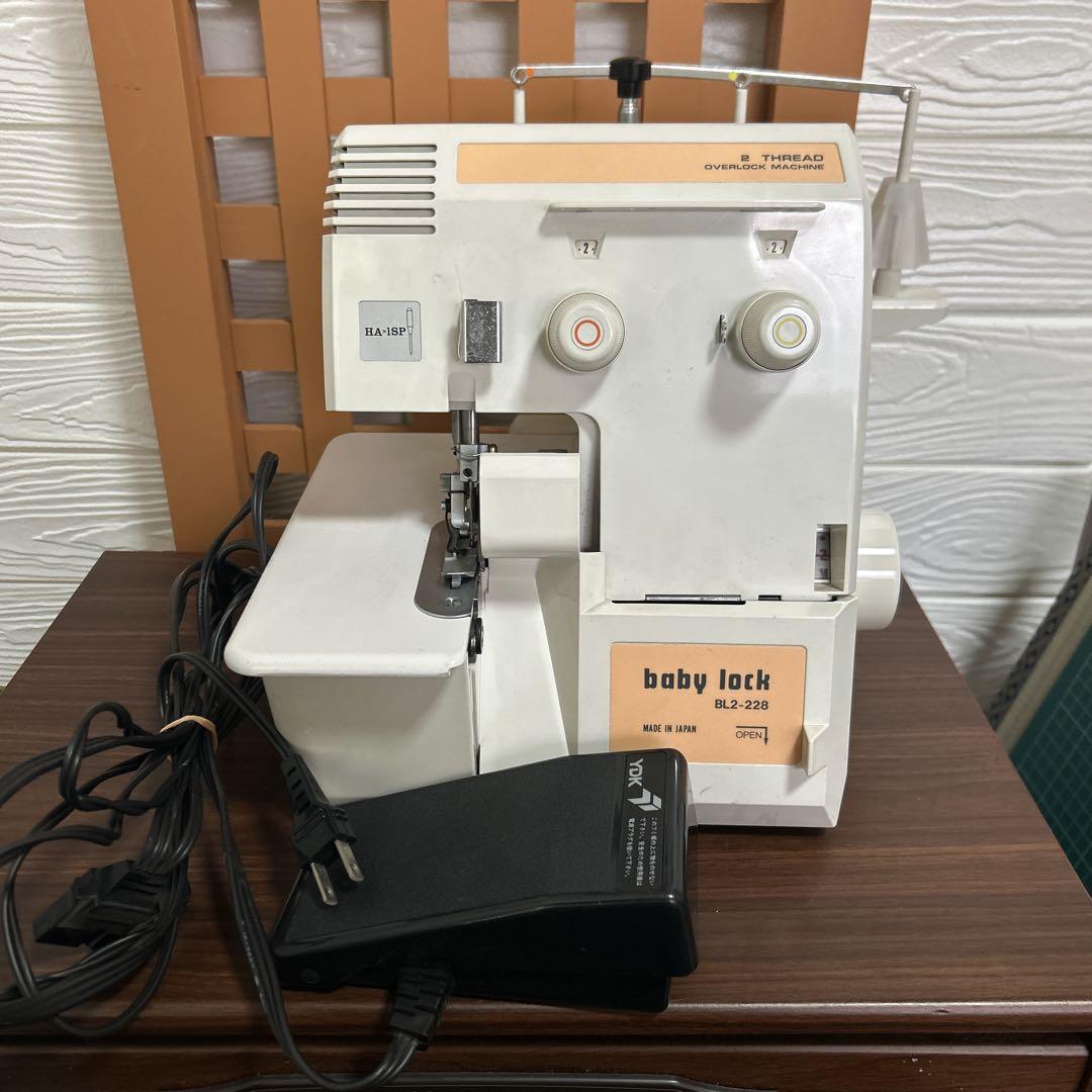 ベビーロック　ロックミシン　BL2-228　１本針２本糸　動作品