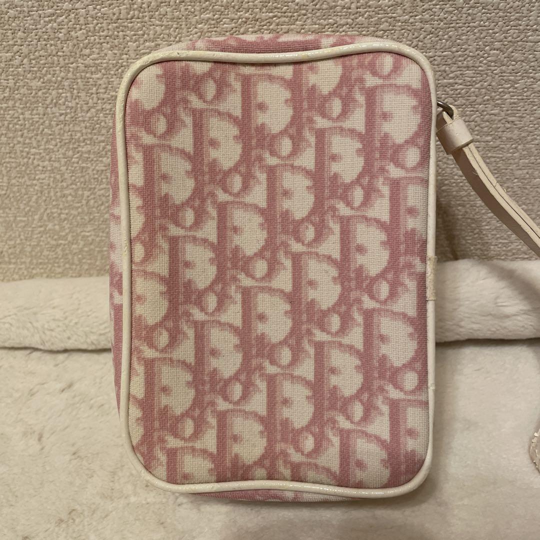 Dior ディオール ポーチ トロッター柄 ピンク No.2 - メルカリ
