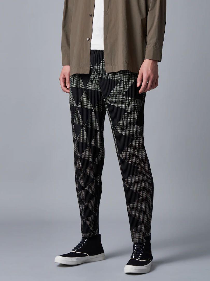 【HOMME PLISSÉ】TRAIANGULAR GRID PANTS