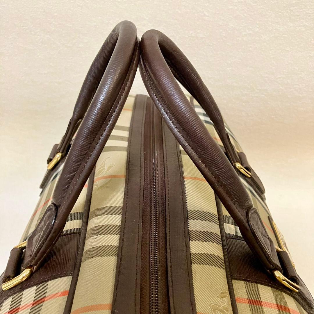 美品 バーバリー ボストンバッグ レザー キャンバス シャドーホース 美品 バーバリー ボストンバッグ レザー キャンバス シャドーホース