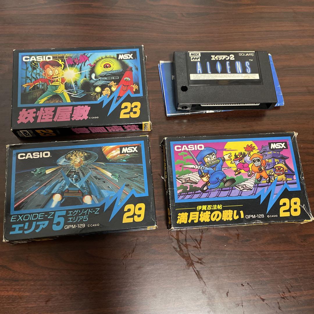 ゲーム機本体&ソフトセット】 CASIO MSX MX-101本体 ソフト4本