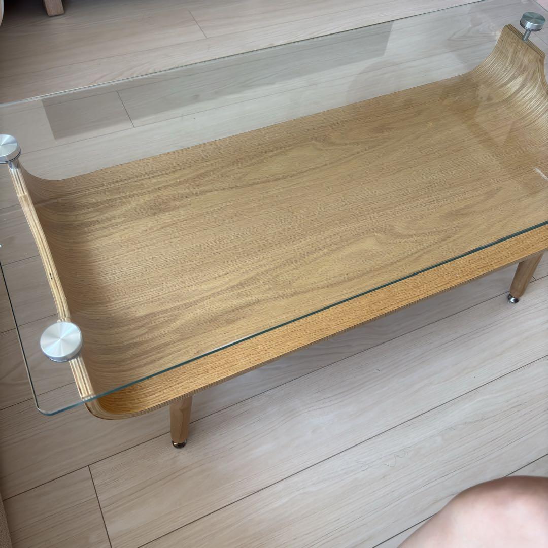 ニトリ　センターテーブル ガラス　ローテーブル