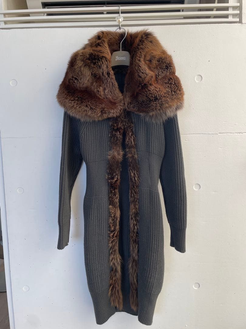 ermanno scervino ニット ファーコート シェルビーノL・ERMANNO SCERVINO