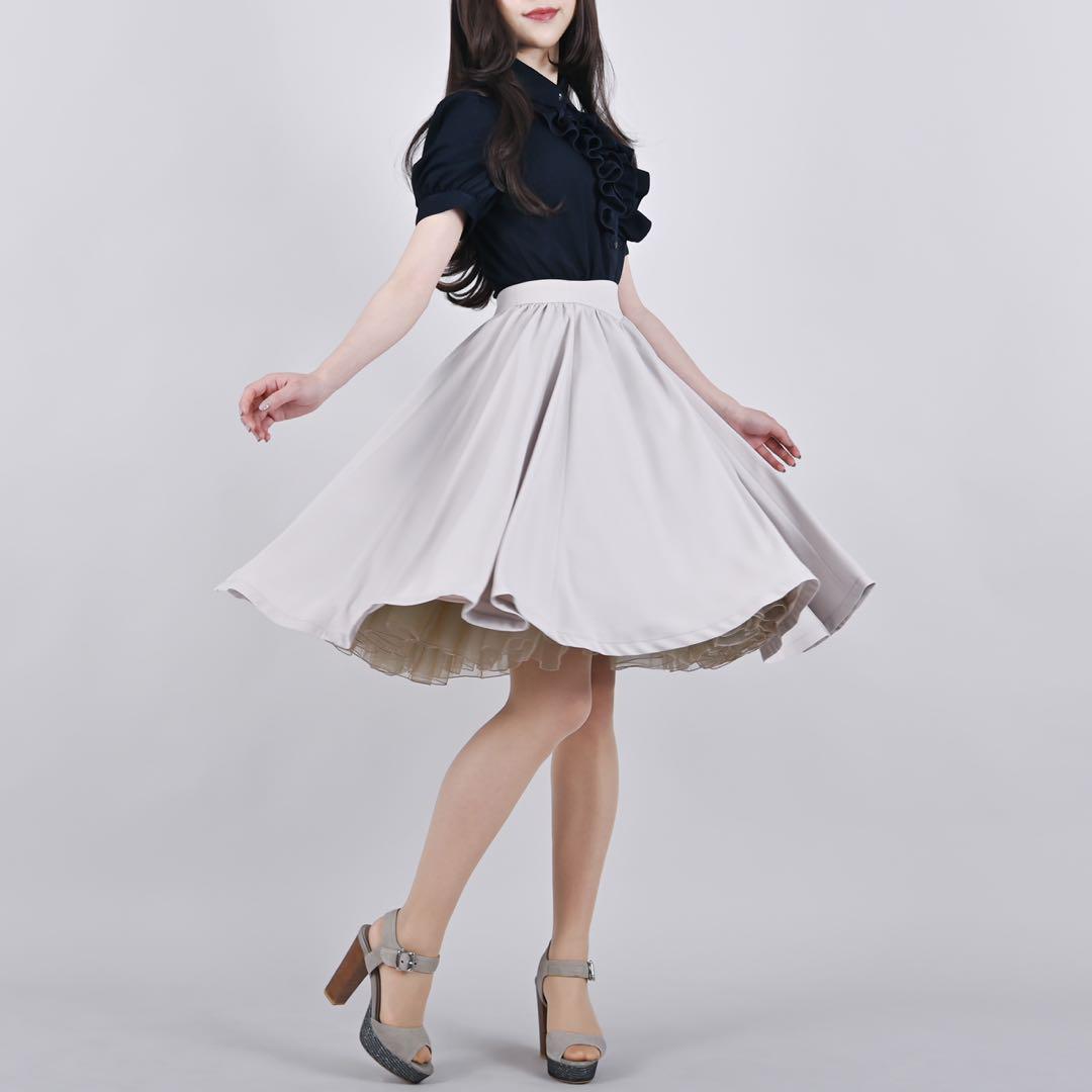NO.S PROJECT 理想のサーキュラースカート M サンドベージュ