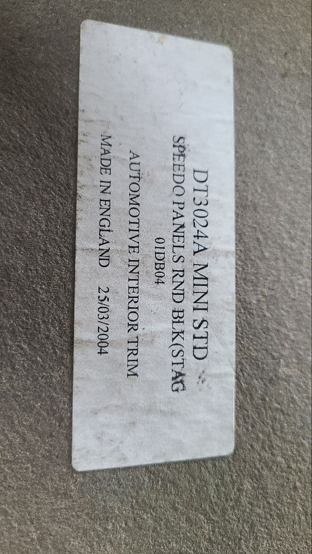 ミニ ローバーミニ ミニクーパー センターメーター パネル シングル BRIGHTFACE_UK