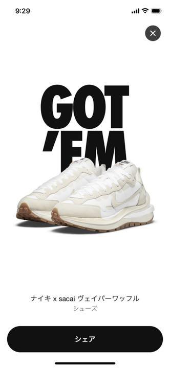 にあたり NIKE - NIKE sacai ヴェイパーワッフル 28センチ 未使用 評価