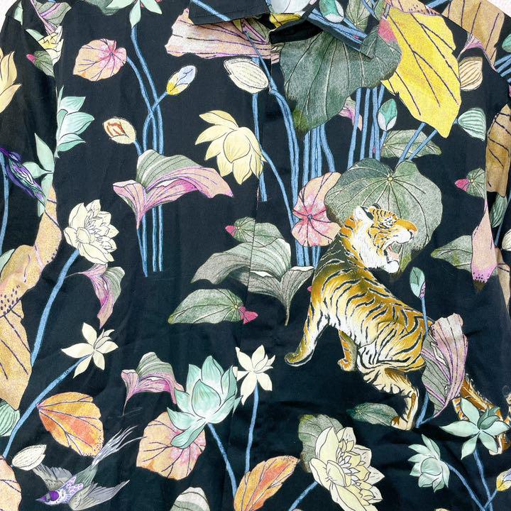 新作入荷格安 美品 S M 虎 タイガー アニマル 3QTKi-m56457575976 ETRO エトロ 長袖シャツ 柄シャツ 100%新品HOT