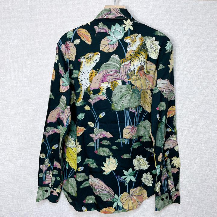 新作入荷格安 美品 S M 虎 タイガー アニマル 3QTKi-m56457575976 ETRO エトロ 長袖シャツ 柄シャツ 100%新品HOT