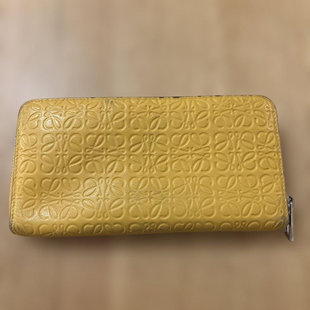 ロエベ イエロー アナグラム長財布