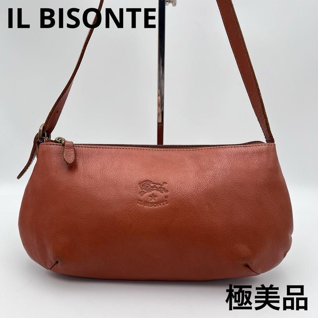 希少 極美品 イルビゾンテ ワンショルダー ハンドバッグ ヤケヌメ レザー ロゴ