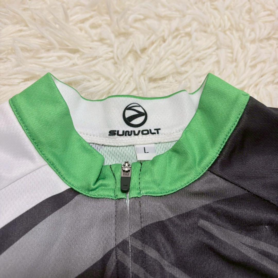 n6204 美品✨サンボルト サイクルジャージ L 薄手 スポーツ 半袖