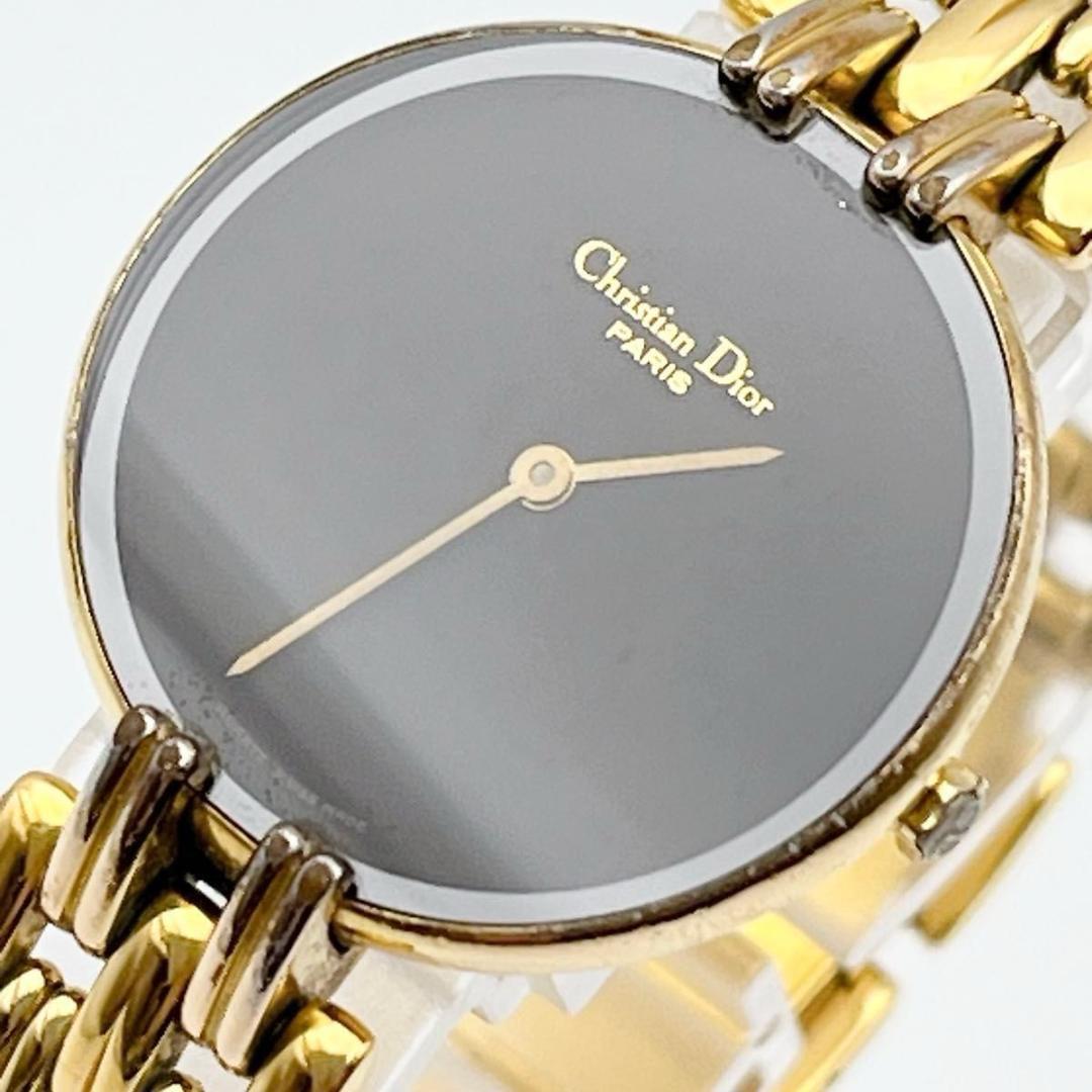 クリスチャンディオール バキラ 黒文字盤 レディース腕時計 ゴールド
