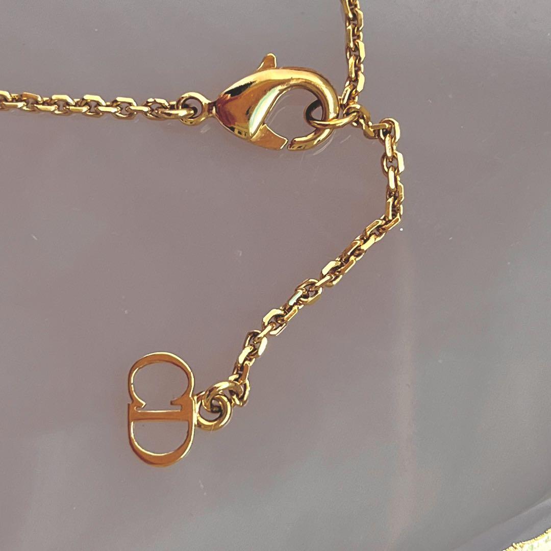 【極美品】DIOR クレールディリュヌ ネックレス パール CDロゴ ストーン