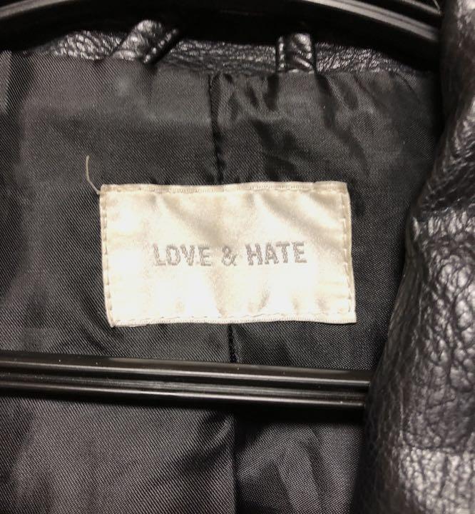 特価好評 LOVE&HATE 革ジャン 合成皮革 KNzFd-m56469616881 ダブルライダースジャケット 限定15%OFF