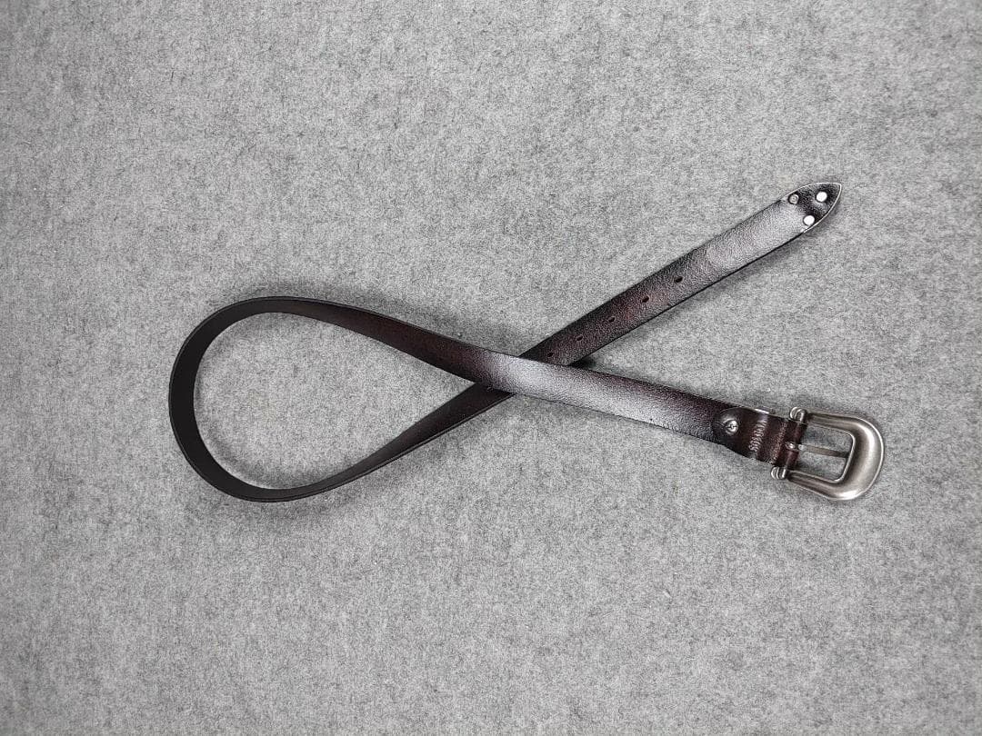 RRLスナップバックル本革ベルト110cm ブラウン