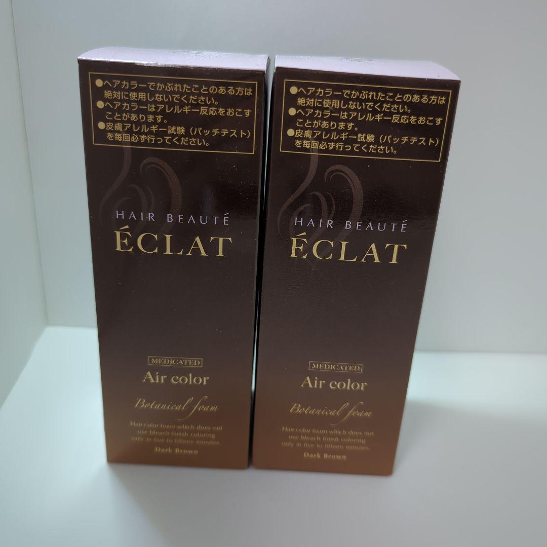 ヘアボーテエクラボタニカルエアカラーフォームダークブラウン2本セット
