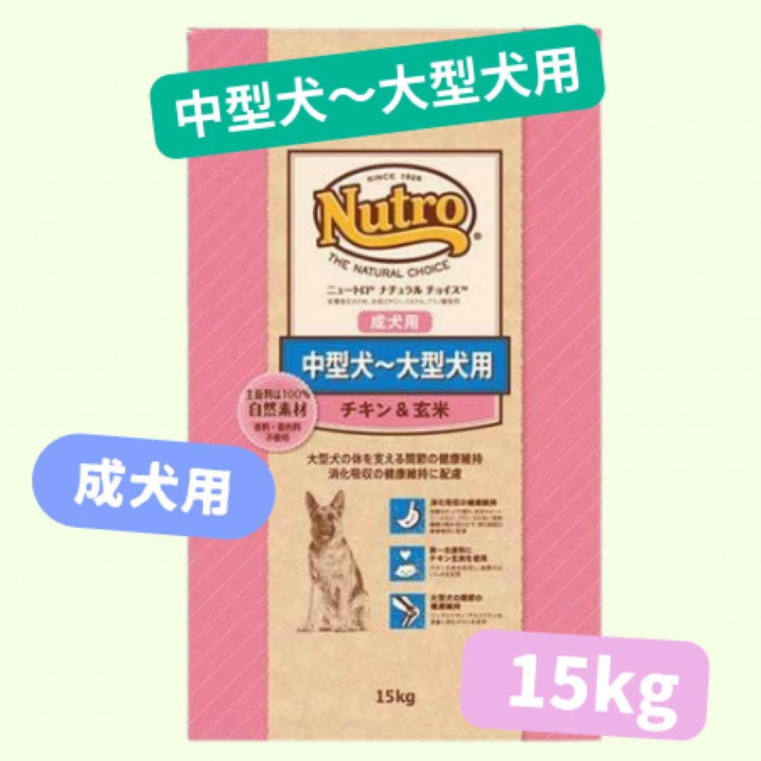 ★ニュートロナチュラルチョイス★中大型犬用チキン&玄米15kg!