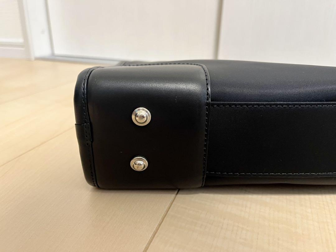超美品 ポールスミス ビジネスバッグ 黒パープル ブリーフケース