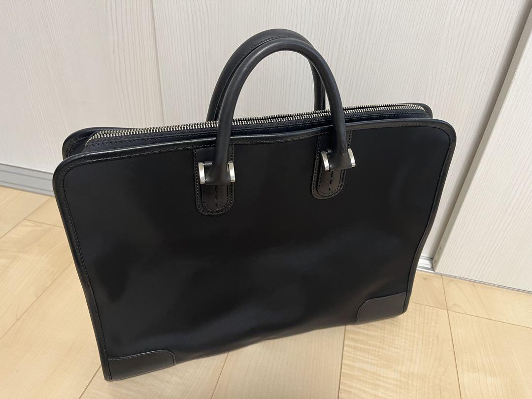超美品 ポールスミス ビジネスバッグ 黒パープル ブリーフケース