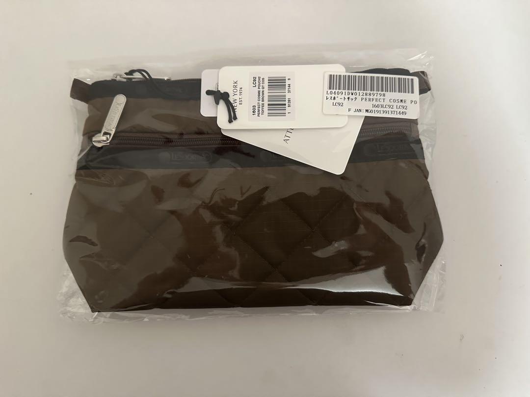 PERFECT COSME POUCH2トフィーブラウン　ポーチ　神崎恵 PERFECT COSME POUCH2トフィーブラウンキルトコスメティック
