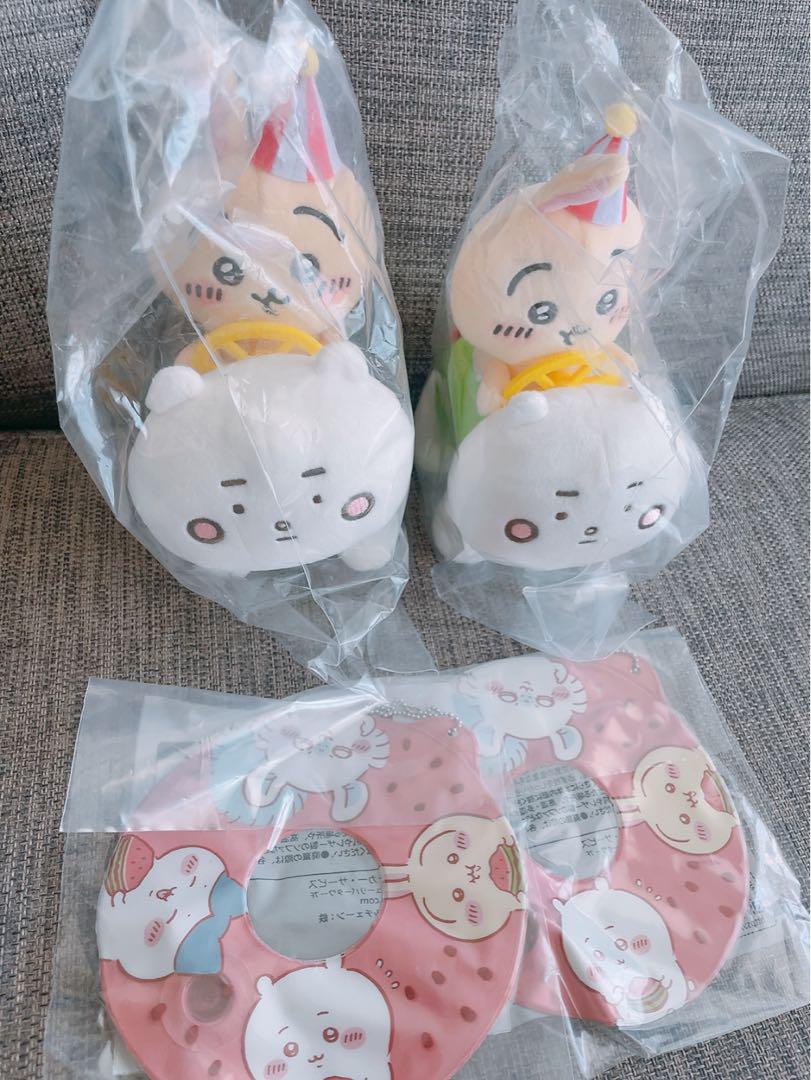ちいかわらんど ぴーぽぽぬいぐるみ　うさぎ　2個　ノベルティつき　ミニうきわ