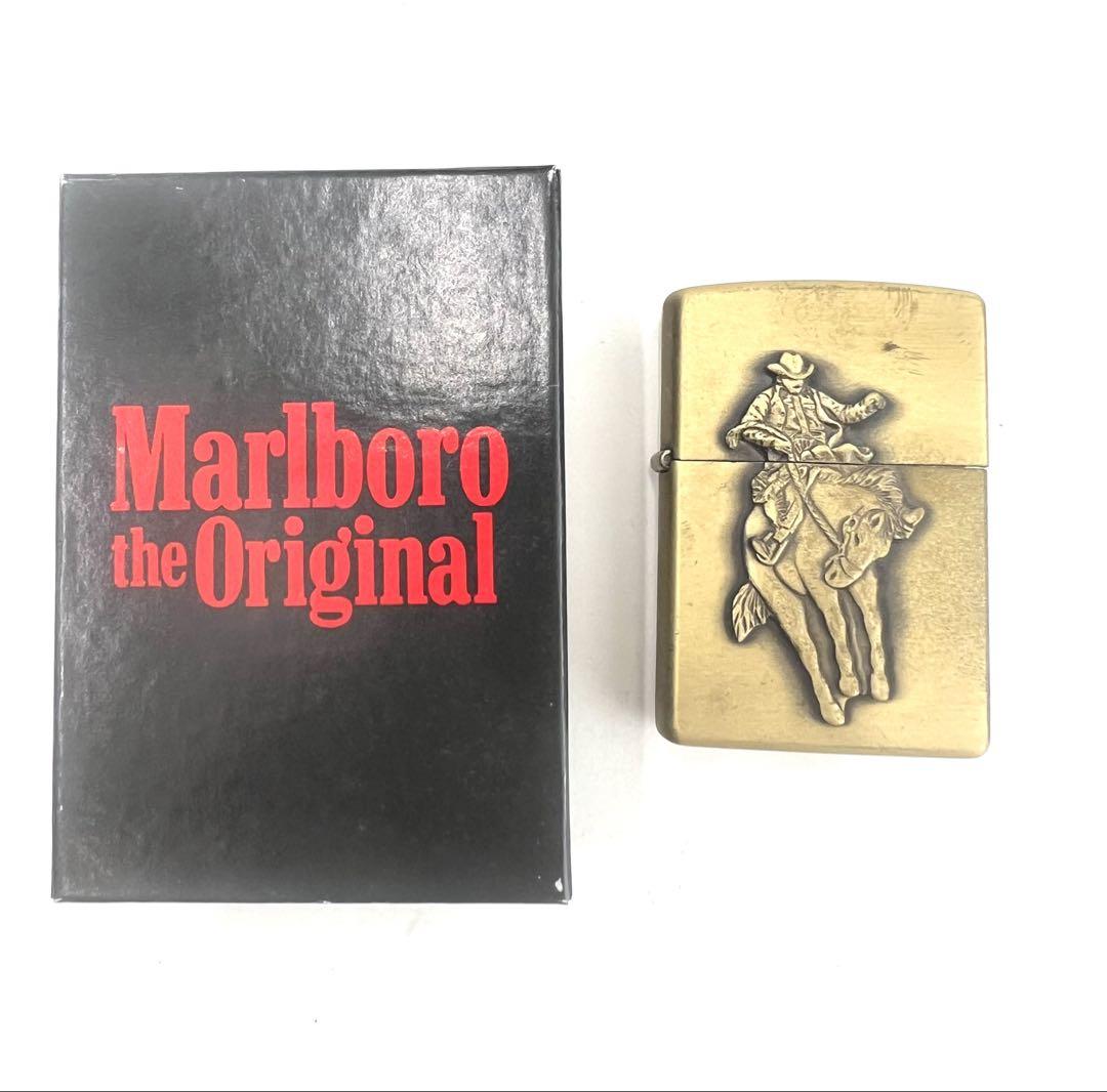 Marlboro ジッポライター 馬に乗った騎手デザイン　未使用ケース入り