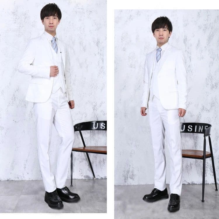 スーツ メンズ ★在庫サイズＭ、Ｌ、XL　 スリーピースス 二つボタン