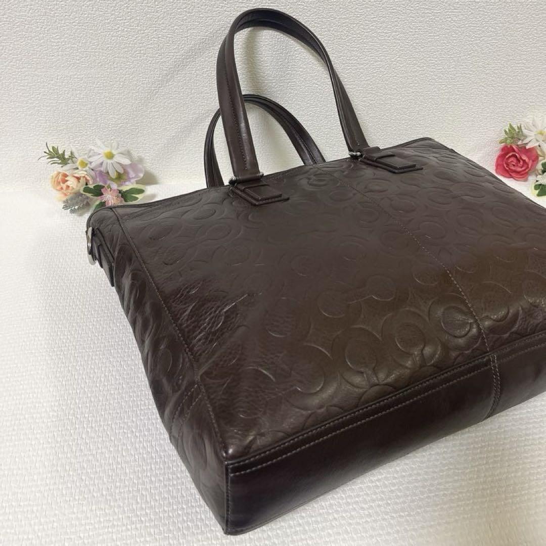 美品★コーチ ビジネスバッグ ブリーフケース 2WAY ショルダーバッグ A4可