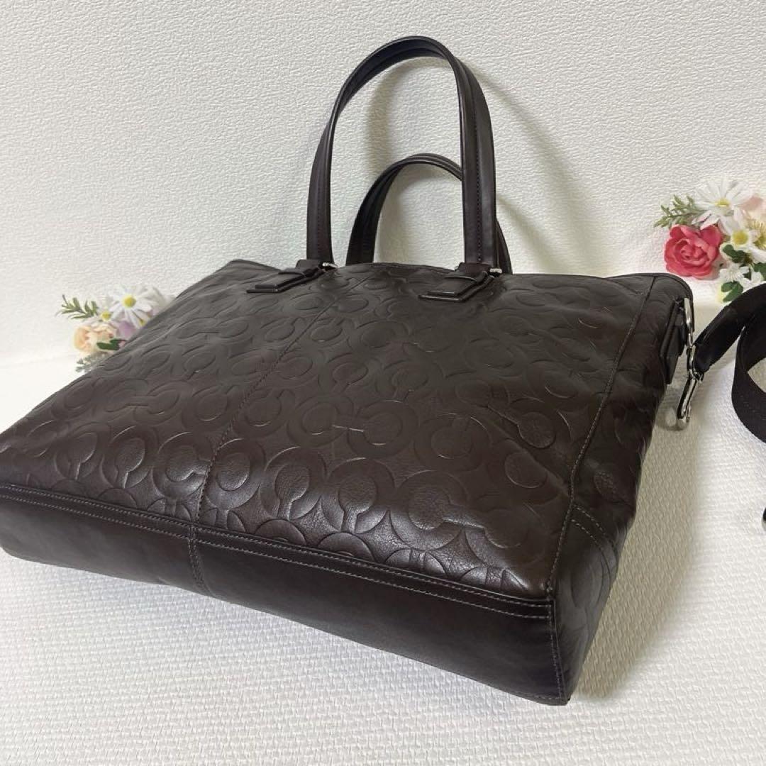 美品★コーチ ビジネスバッグ ブリーフケース 2WAY ショルダーバッグ A4可