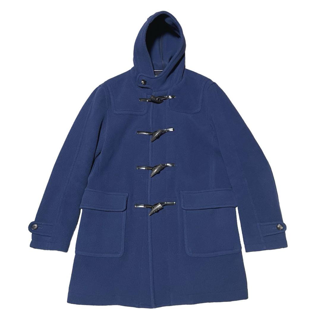 希少サイズ　SHIPS ダッフルコート　ロング丈　青　XL