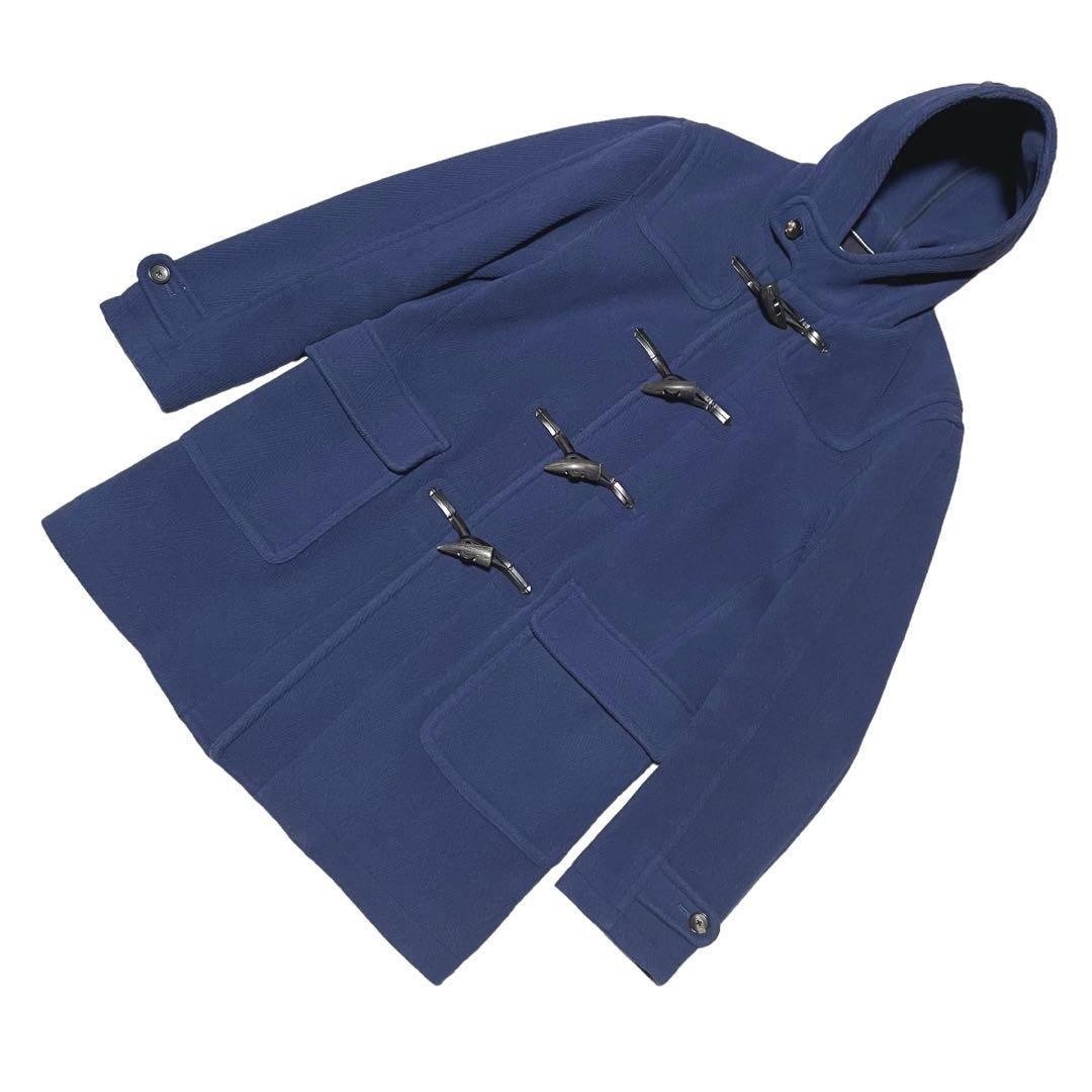 希少サイズ　SHIPS ダッフルコート　ロング丈　青　XL