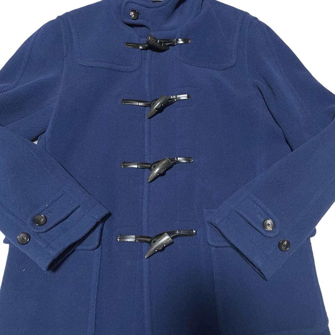 希少サイズ　SHIPS ダッフルコート　ロング丈　青　XL