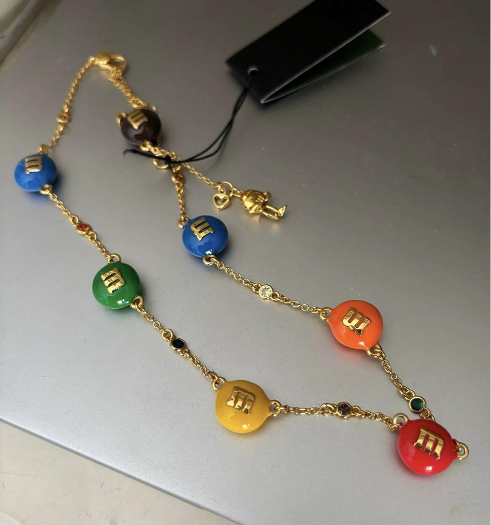 ケイトスペード M&M コラボ チョコレート レインボーネックレス