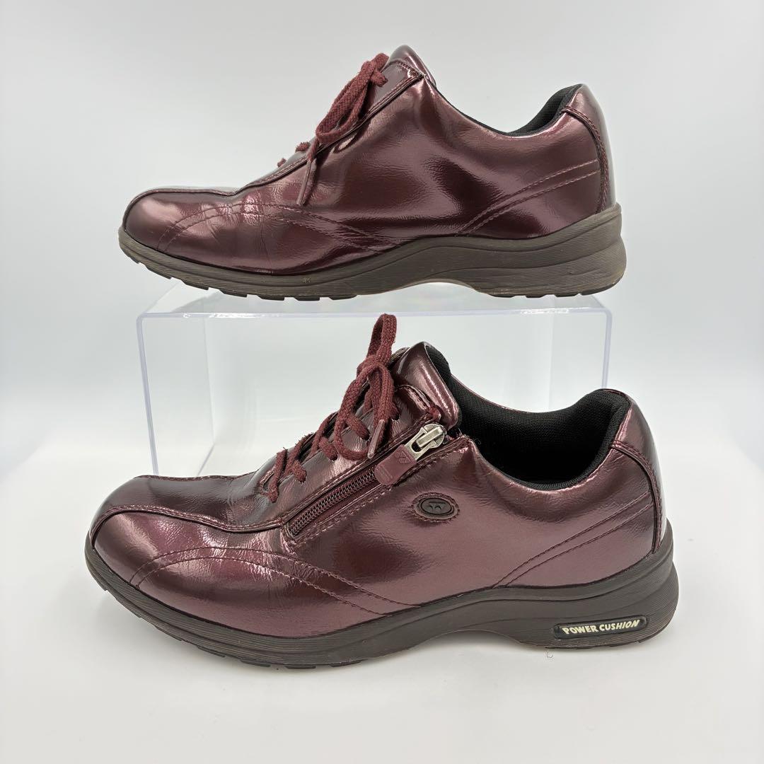 【未使用品】ヨネックス パワークッション サイドジップコンフォートシューズ YONEX - ヨネックス パワークッション レザースニーカー サイド