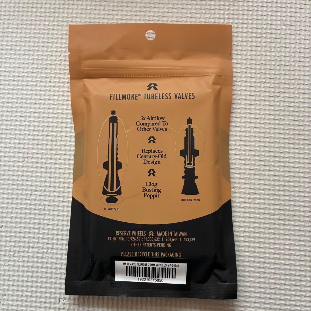 【新品】Reserve バルブ 70mm チューブレス対応 リザーブホイール 【新品】Reserve バルブ 70mm チューブレス対応 リザーブホイール