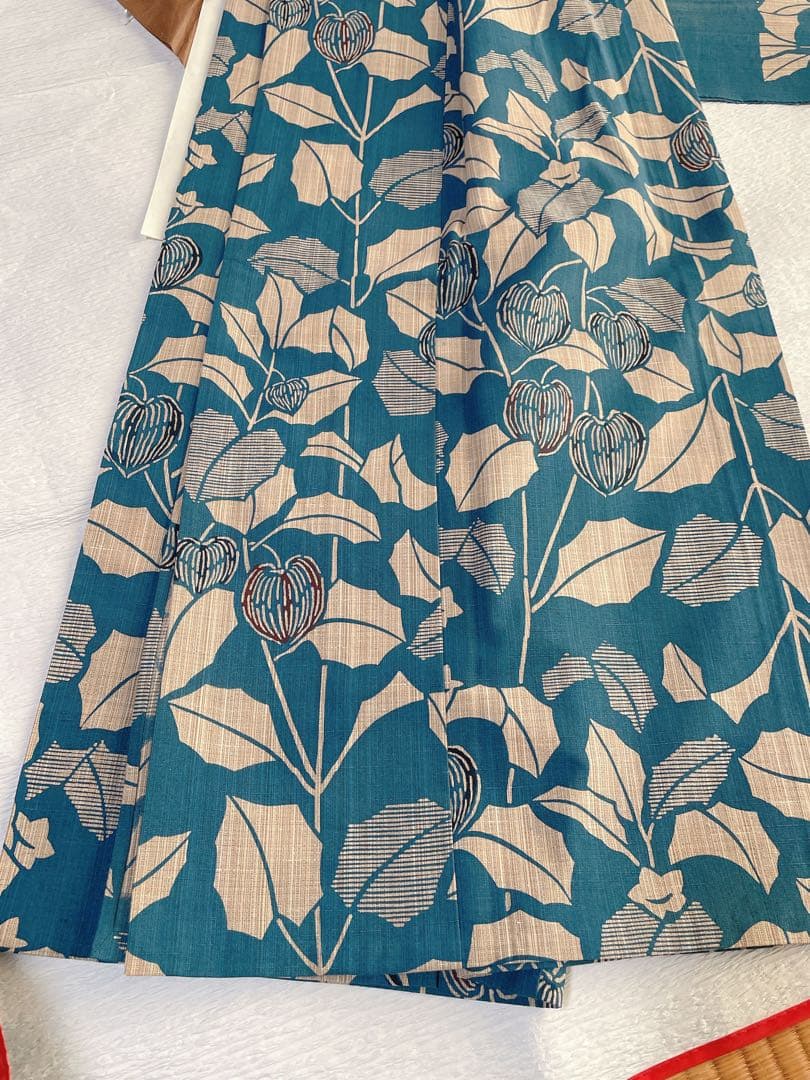 竺仙 浴衣 奥州小紋 ほおずき鬼灯 お仕立て済 竺仙 浴衣 奥州小紋 ほおずき鬼灯 お仕立て済