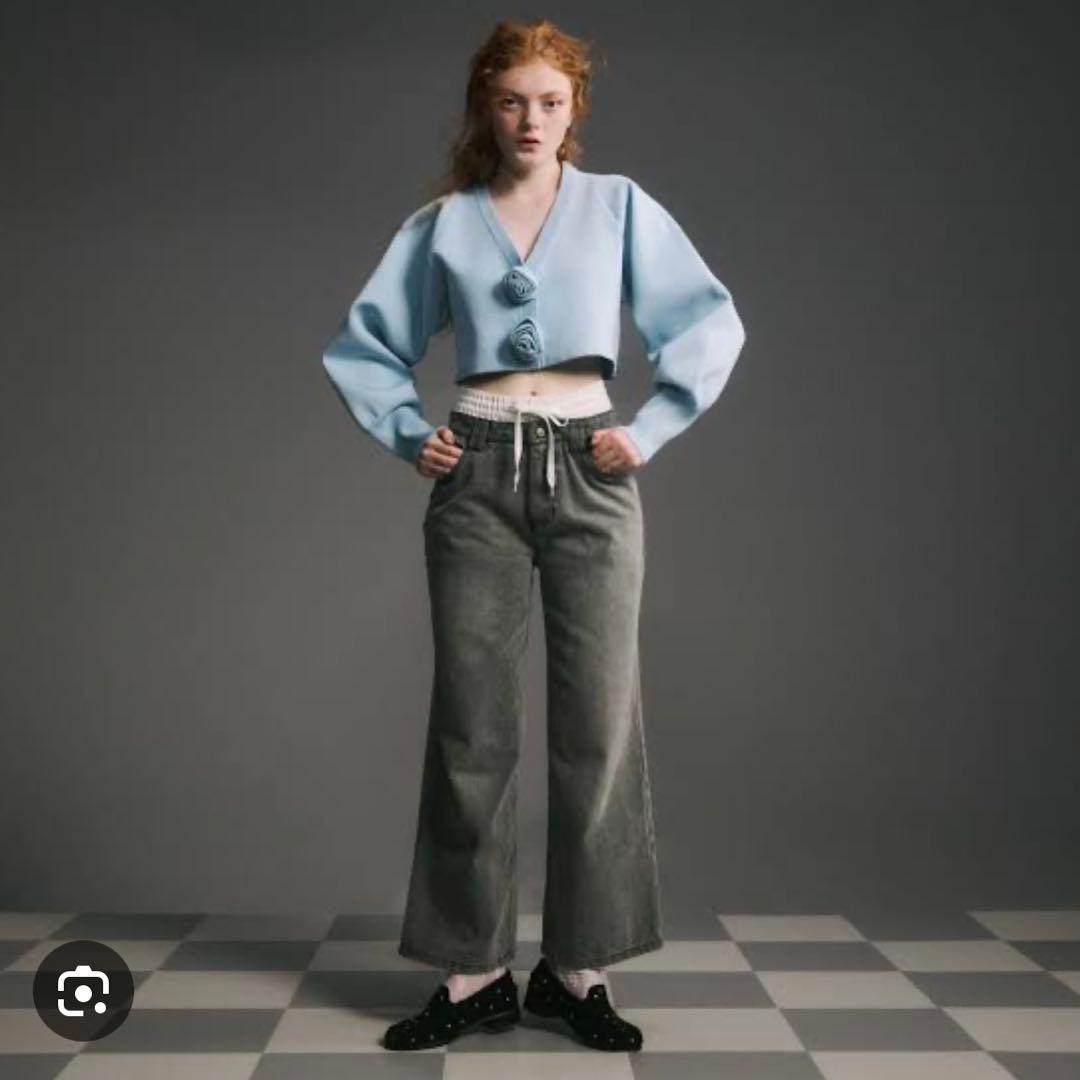 bibiy. ビビィ JULIET DOUBLE WAIST DENIM DECORATOM_COM_BR