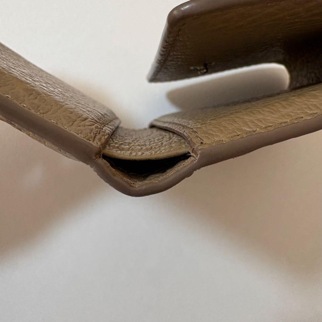 メゾンマルジェラ 4ステッチ 三つ折り財布 ベージュ