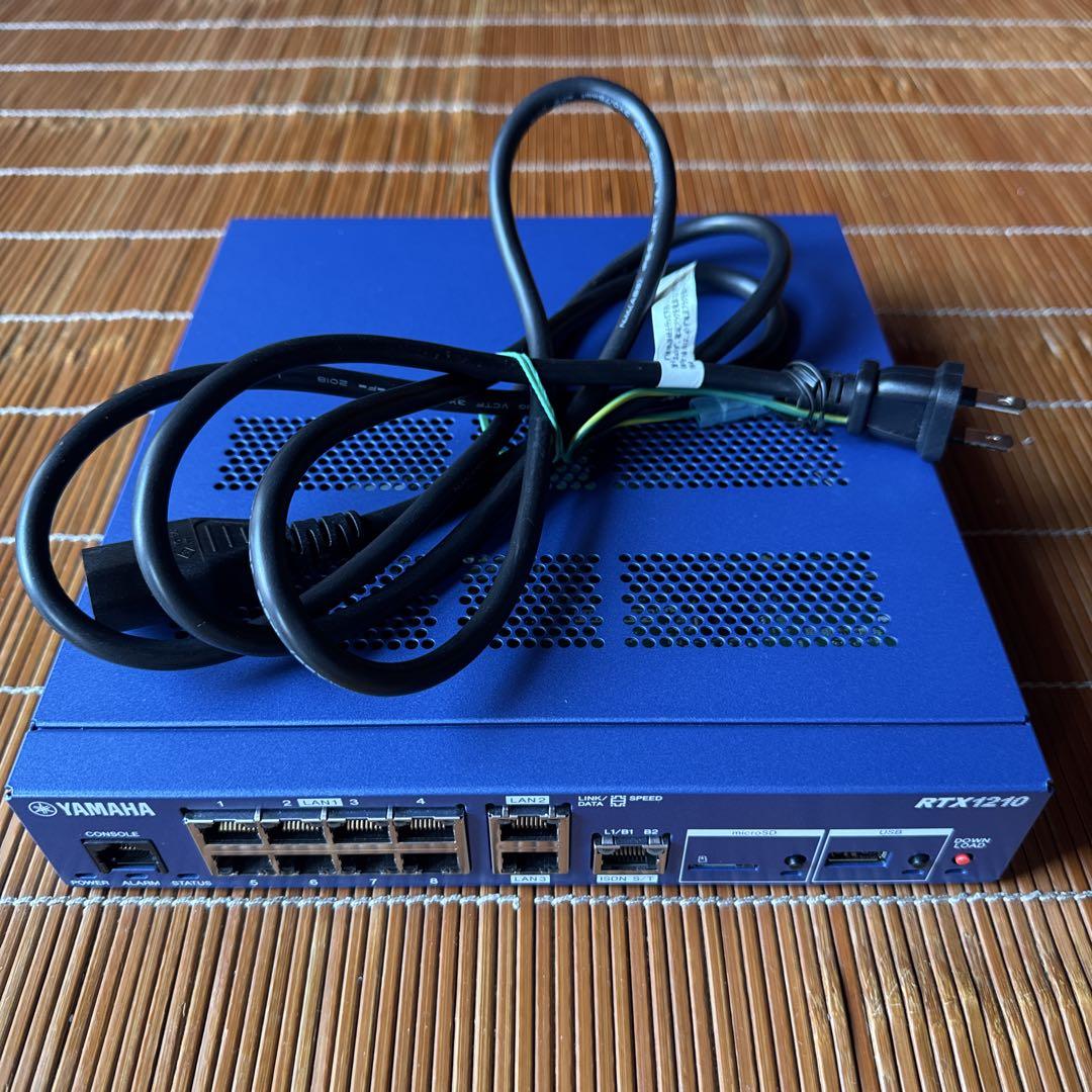 ヤマハ RTX1210 ギガアクセス VPNルーター　本体＋ACアダプター