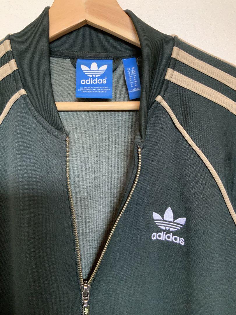 adidas トラックジャケット　グリーン×ゴールド