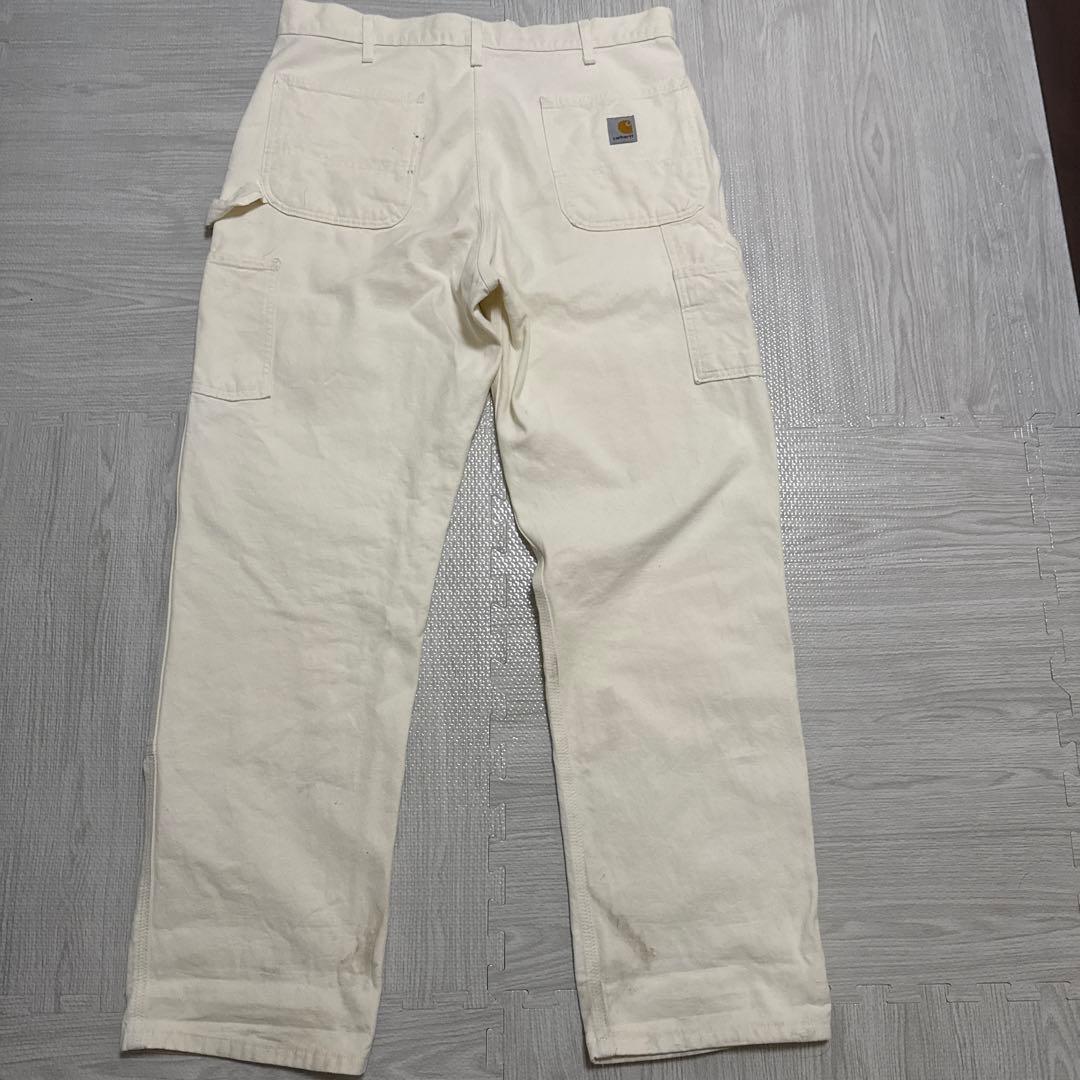 Carhartt ホワイト ダブルニー w36 L32 USA製 Carhartt ホワイト ダブルニー w36 L32 USA製