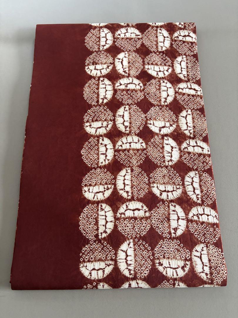 茜染 九寸名古屋帯 絞り 丸文様 美品